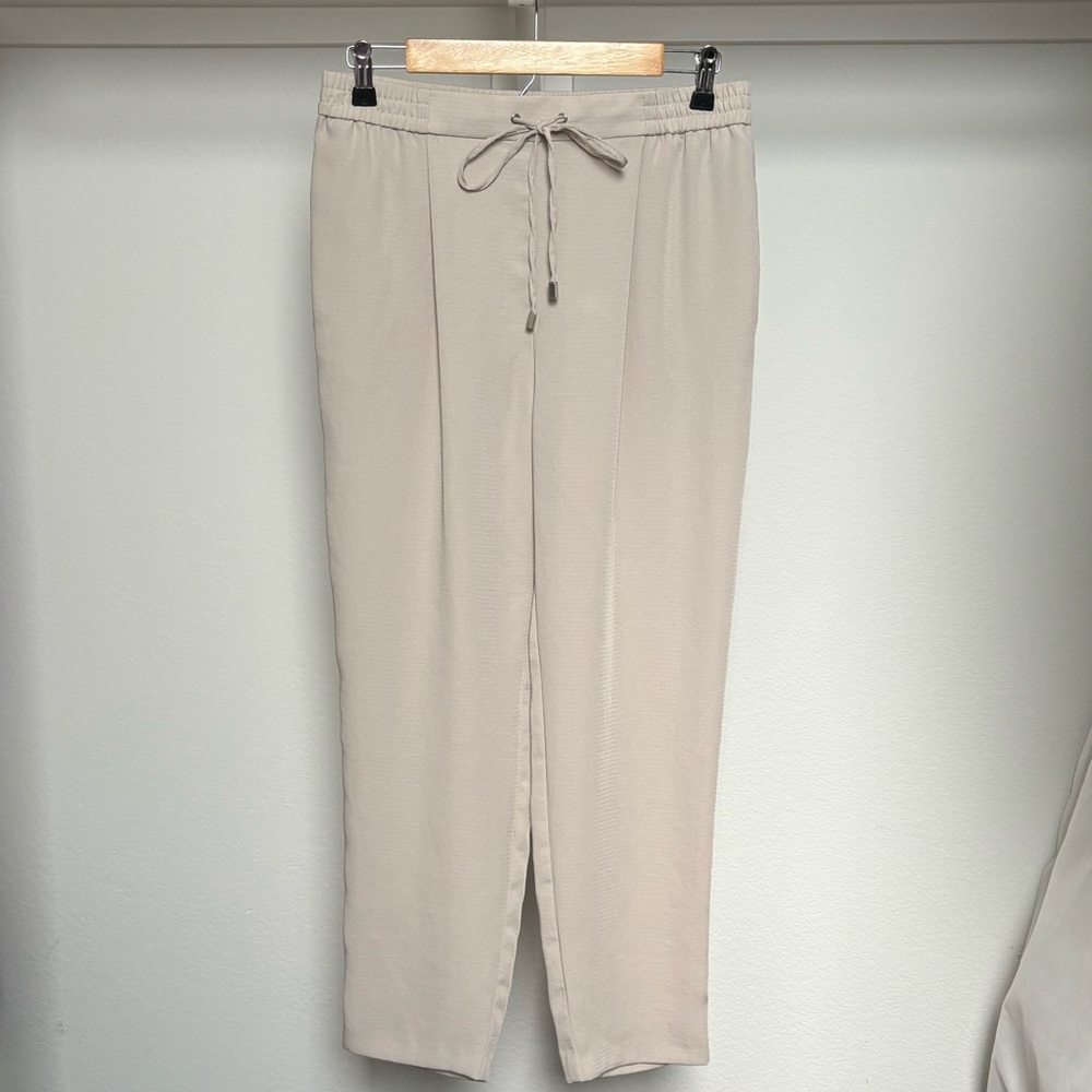 Zara Women Office Bottoms | Cream, Stretchy Pants Sz M